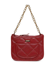 Bolsa Clutch Transversal Matelasse com Corrente - Vermelha BSI-5887 - VE