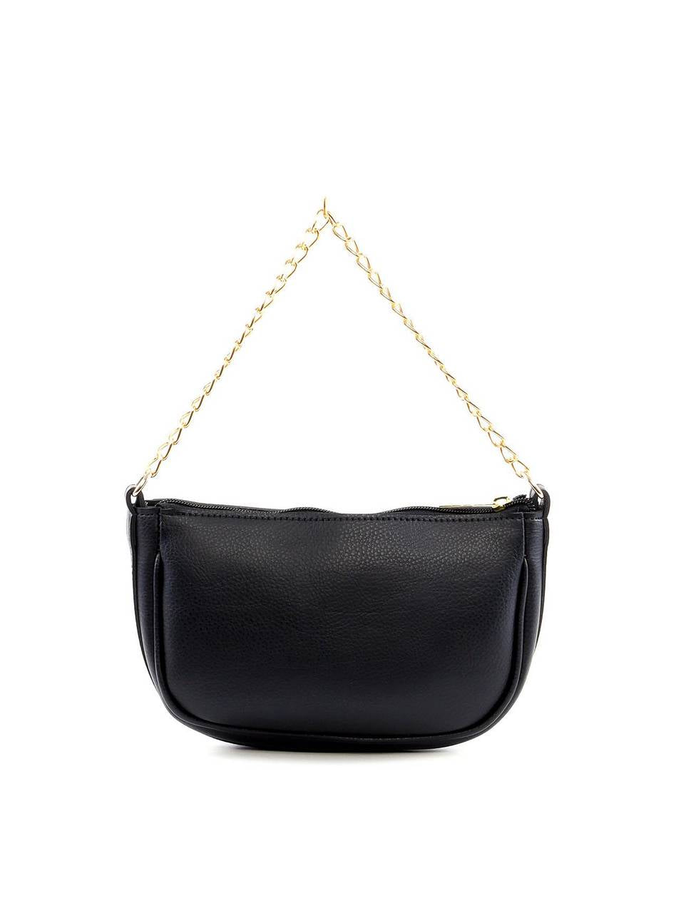 Bolsa Hobo Pequena com Alça Dupla - Preta BSI-6433 - PR