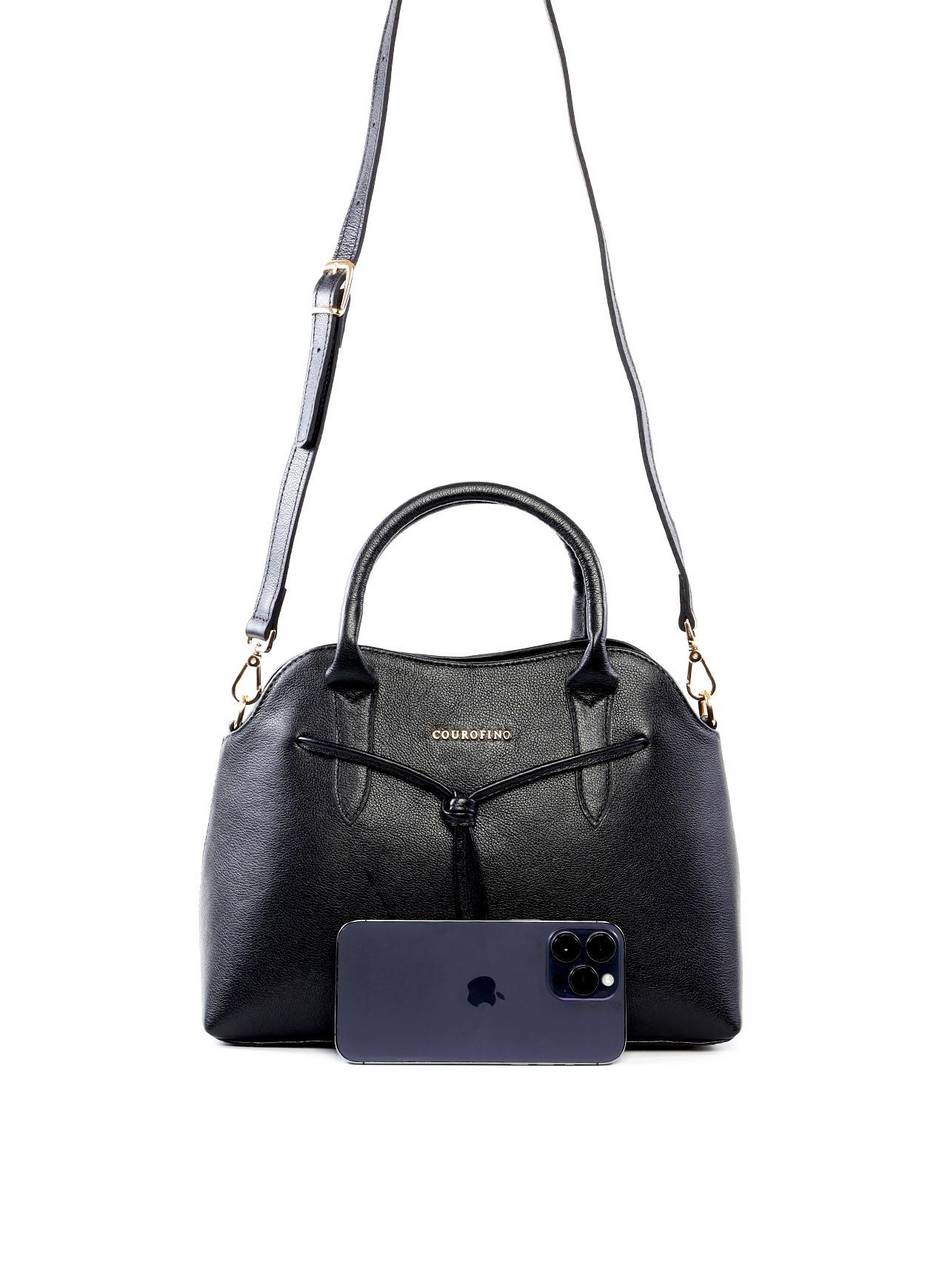 Bolsa Tote Média com Cordão Frontal - Preta BSI-6471 - PR