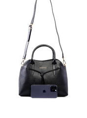Bolsa Tote Média com Cordão Frontal - Preta BSI-6471 - PR