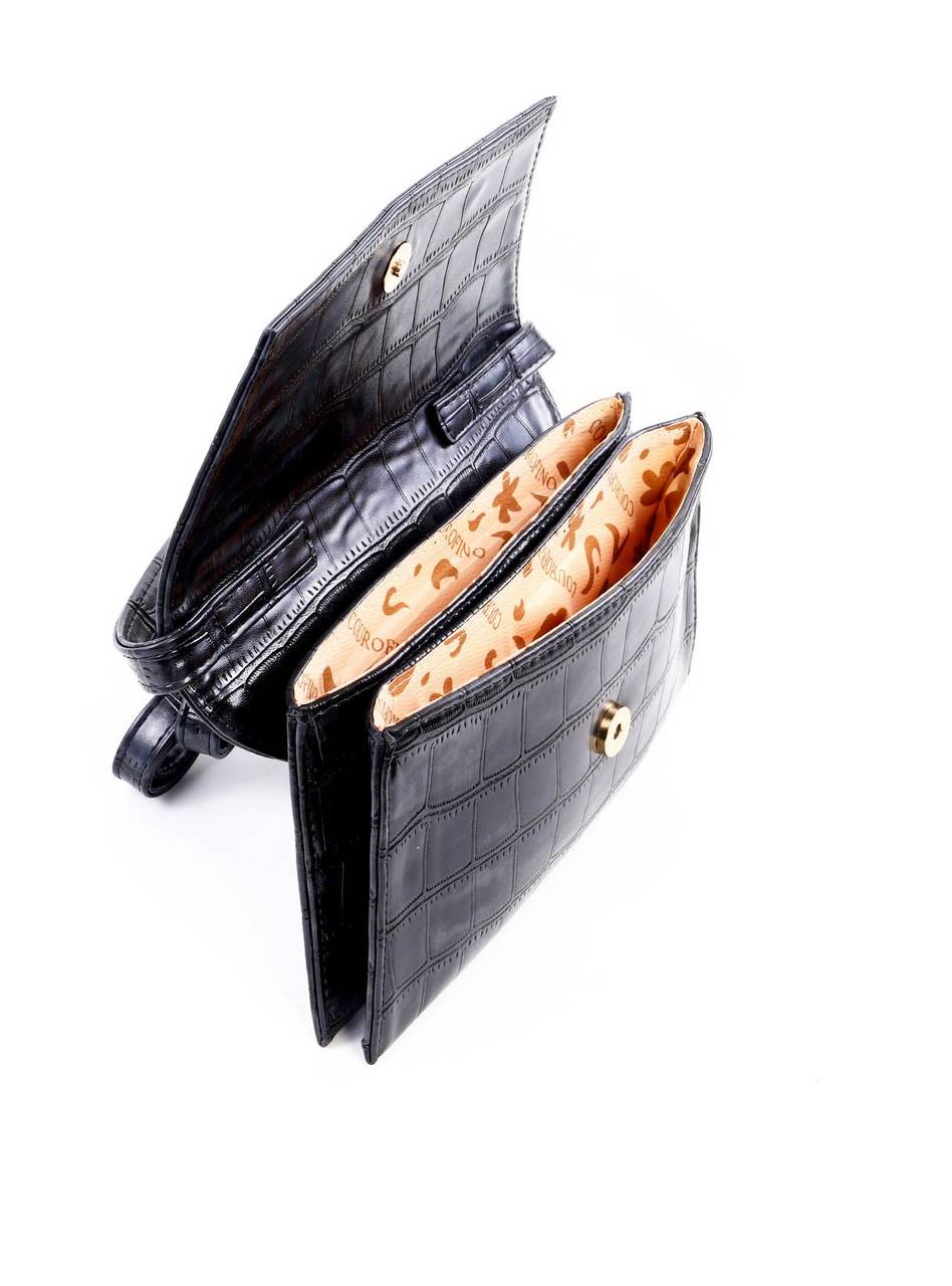 Bolsa Satchel Transversal Retangular - Preta BSI-6324 - PR