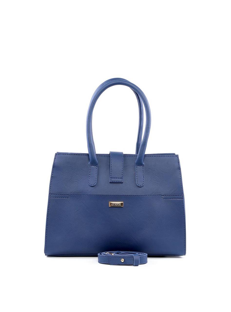 Bolsa Tote com Enfeite Meia Argola - Azul BSI-6227 - AZ