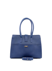 Bolsa Tote com Enfeite Meia Argola - Azul BSI-6227 - AZ