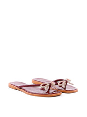 Rasteira de Laço com Strass - Vermelha SDI-12076 - VE