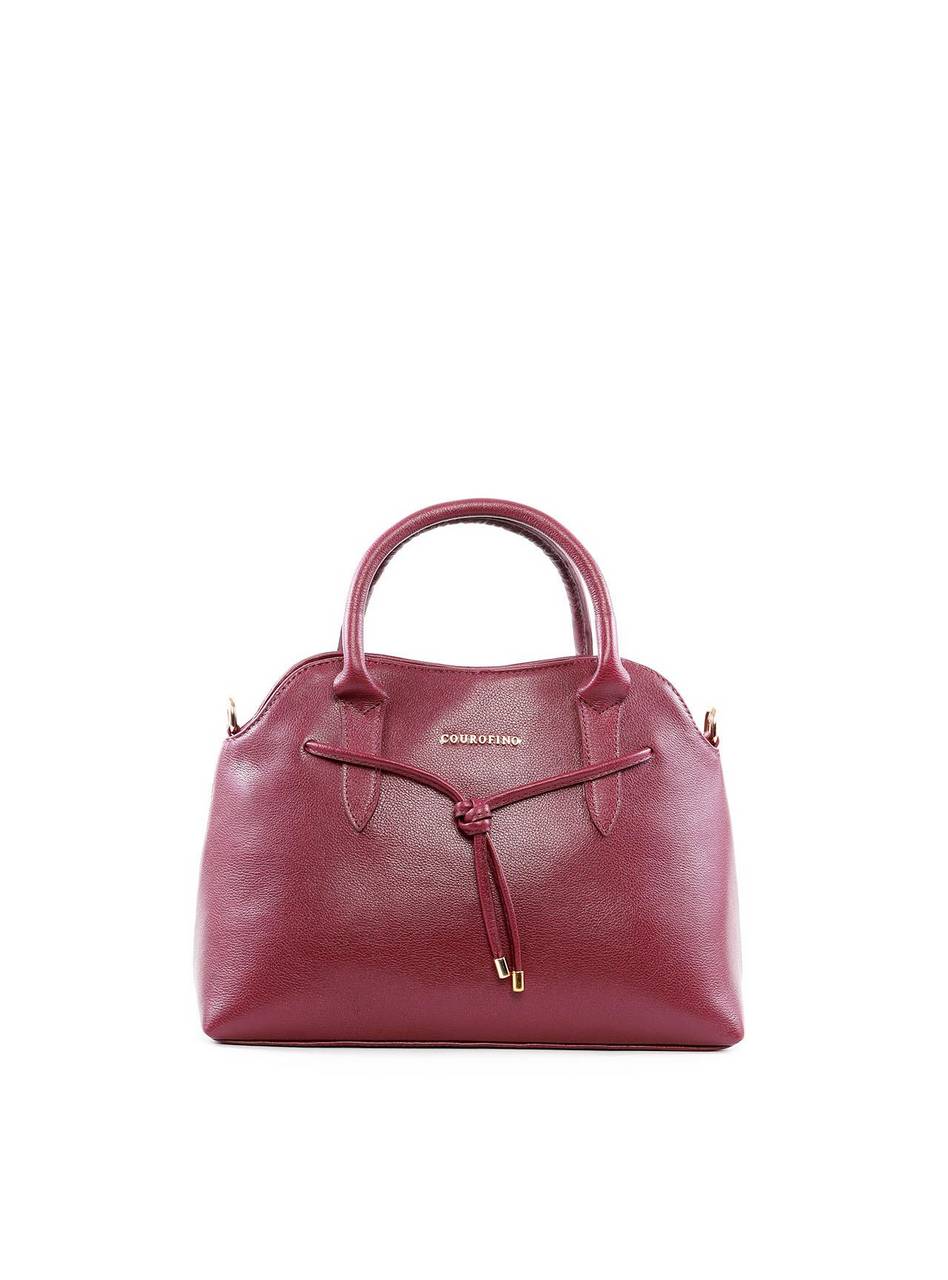 Bolsa Tote Média com Cordão Frontal - Vinho BSI-6471 - VI