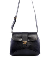 Bolsa Janaina Satchel em Tressê - Preta BSI-6295 - PR