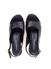 Sandália Plataforma com Recorte - Preta SDI-11948 - PR