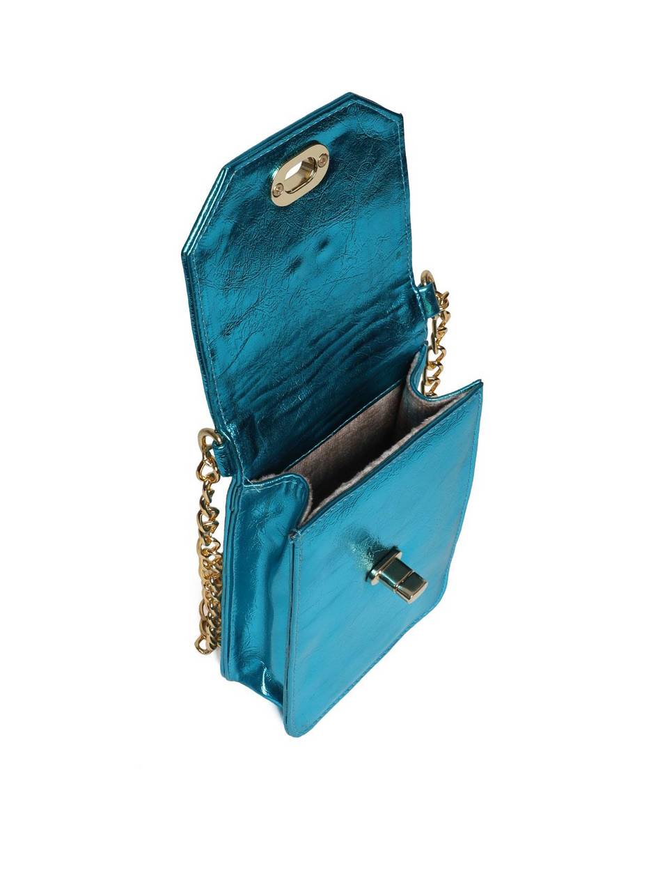 Bolsa Carteiro Transversal Alça Corrente - Azul BSI-5420 - AZ