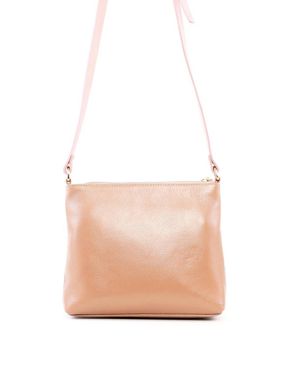 Bolsa Tote Transversal com Bolso Frontal - Nude BSI-6459 - NU