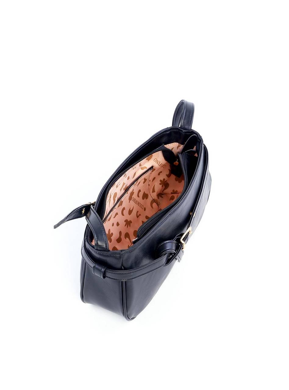 Bolsa Baguette com Detalhe de Cinto - Preta BSI-6151 - PR
