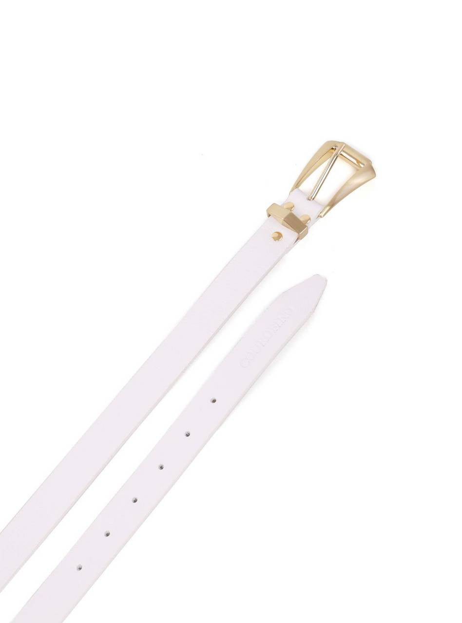 Cinto Feminino Fivela Grande em Couro - Branca CTI-1005 - BR