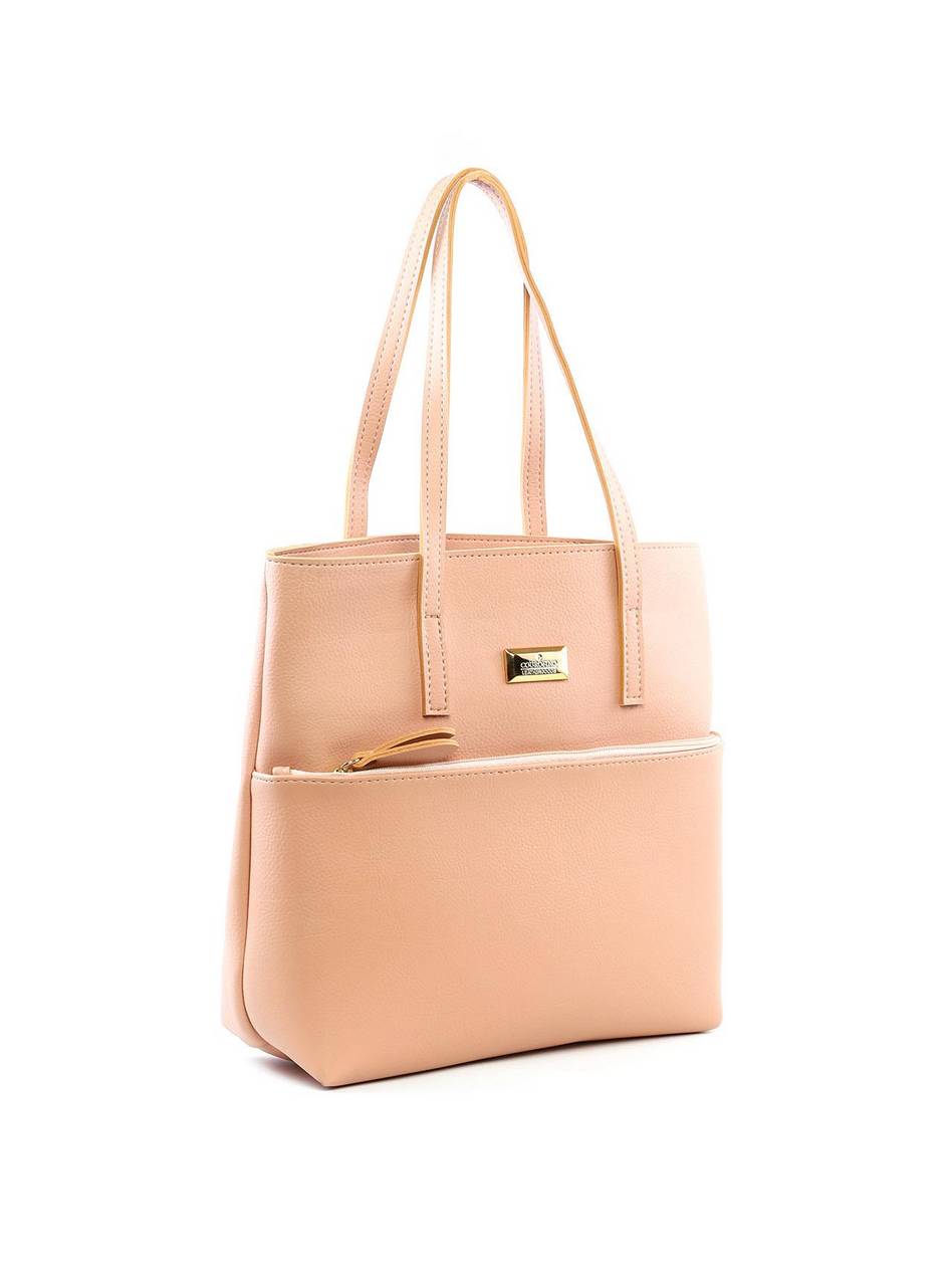 Bolsa Tote Transversal Média Nude BSI-5748 - NU