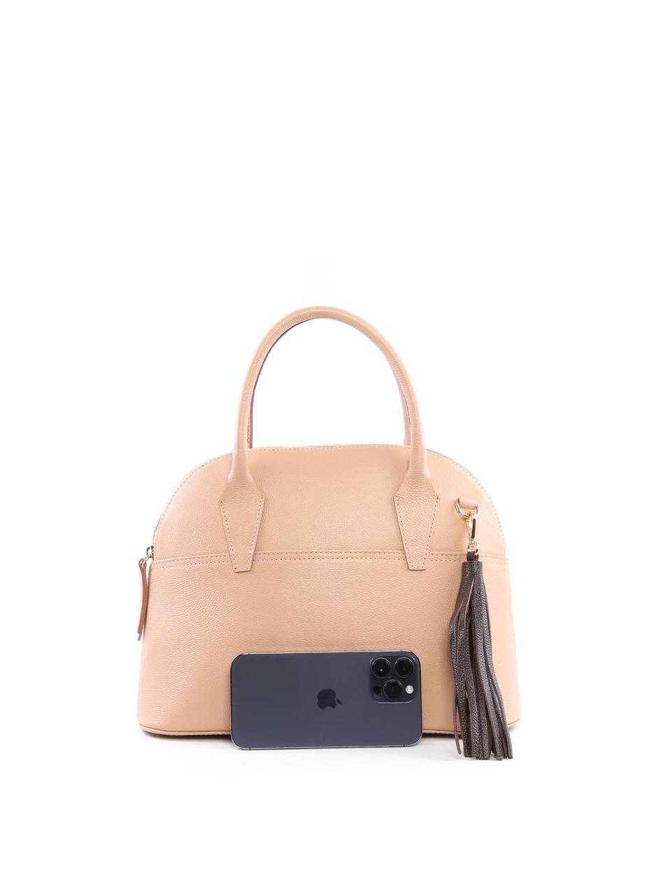 Bolsa Tote Arredondada com Barbicacho - Nude BSI-6419 - NU