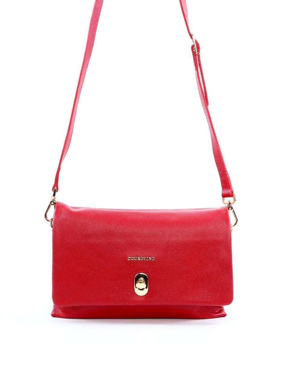 Bolsa Satchel Transveral com Três Divisórias - Vermelha BSI-6035 - VE