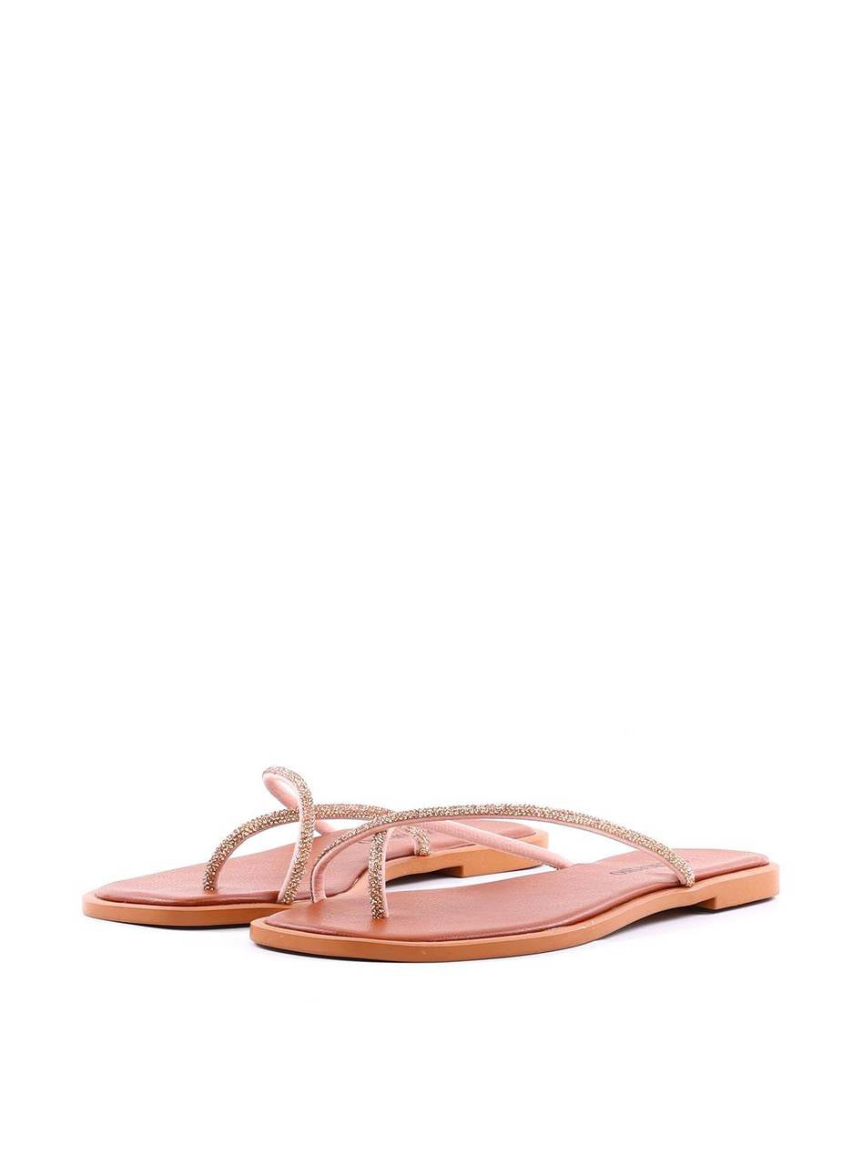 Rasteira de Tiras com Strass - Castor SDI-12075 - CS