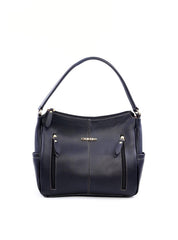Bolsa Hobo de Mão com Dois Bolsos Verticais - Preta BSI-6058 - PR