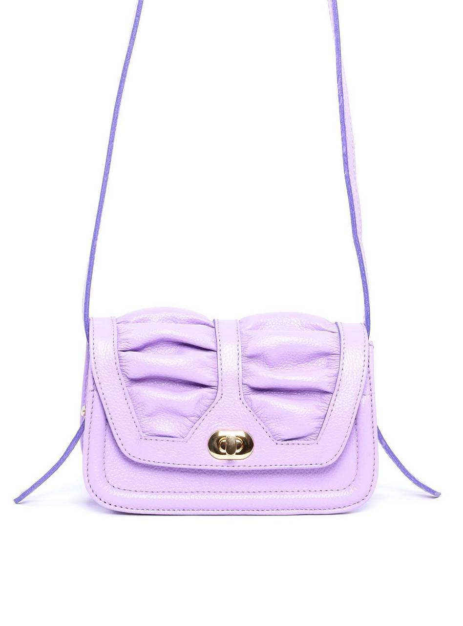 Bolsa Satchel Drapeado com Alça Dupla Removível - Lilás BSI-5933 - LI