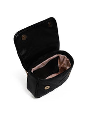 Bolsa Satchel Pequena Couro Tiracolo - Preta BSI-5970 - PR