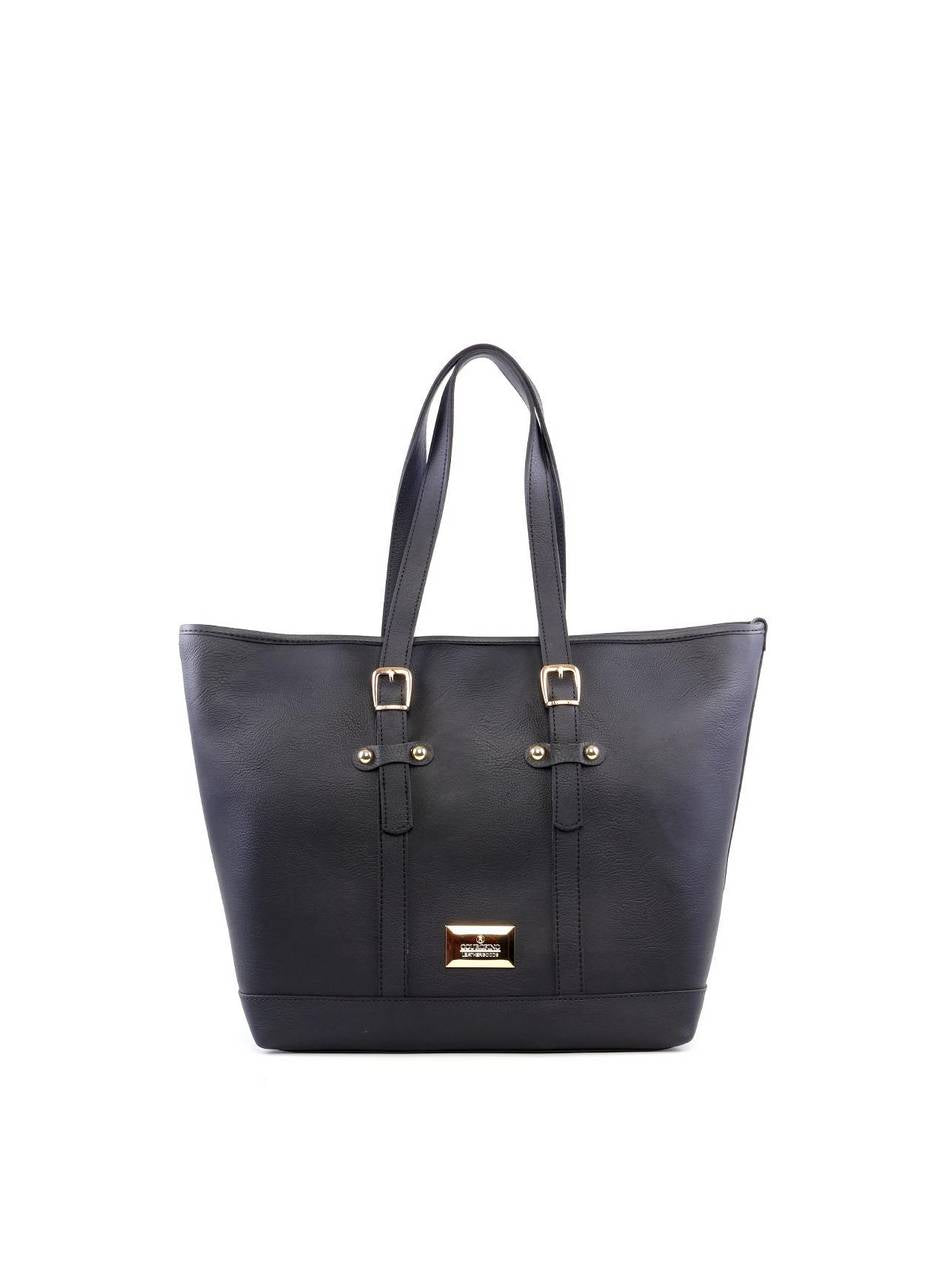 Bolsa Shopper com Fivela e Costura - Preta BSI-6224 - PR