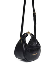 Bolsa Feminina Hobo Couro Pequena Preta BSI-5937 - PR