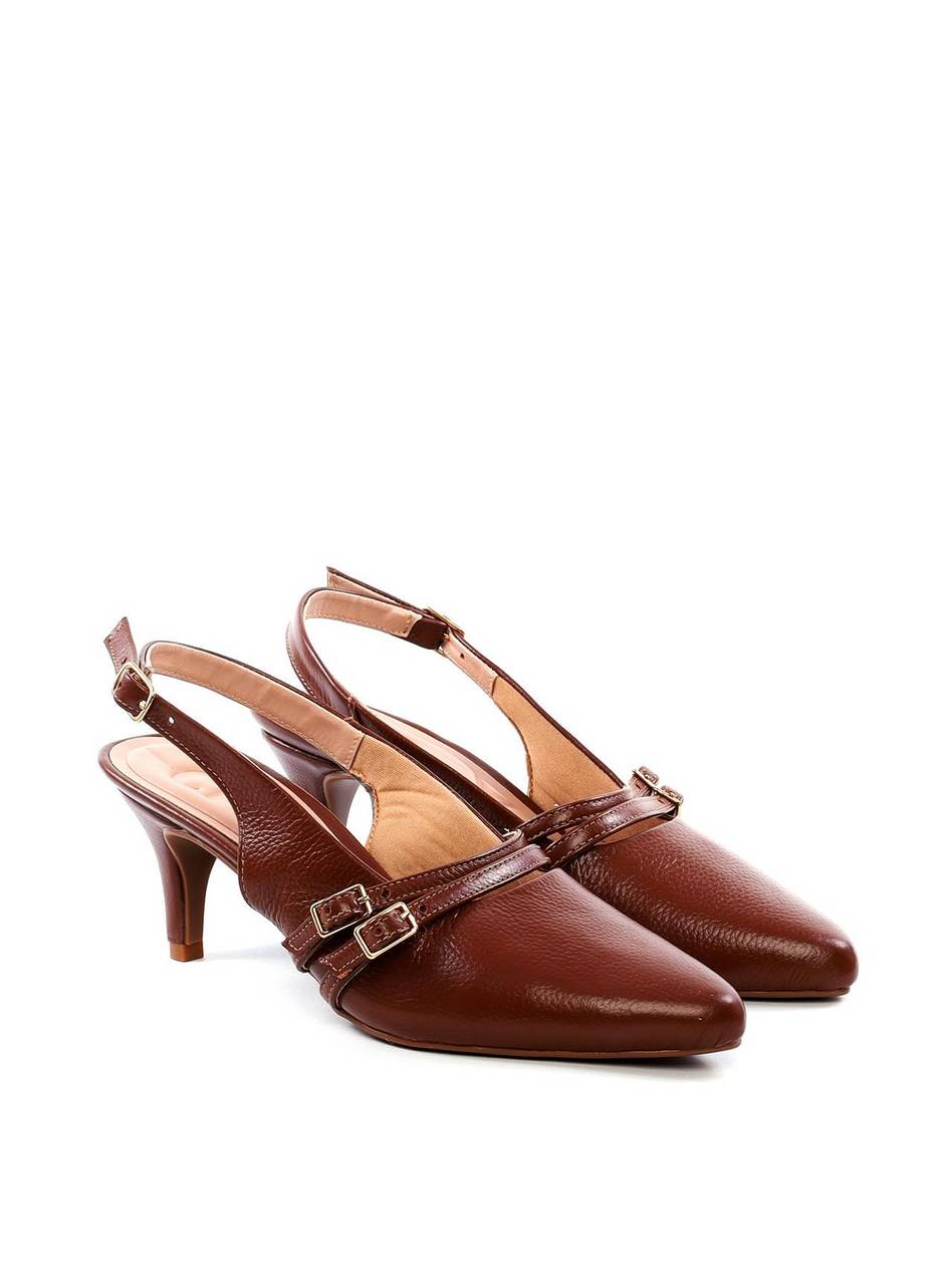 Scarpin Slingback com Fivelas Laterias - Castor SDI-11737 - CS