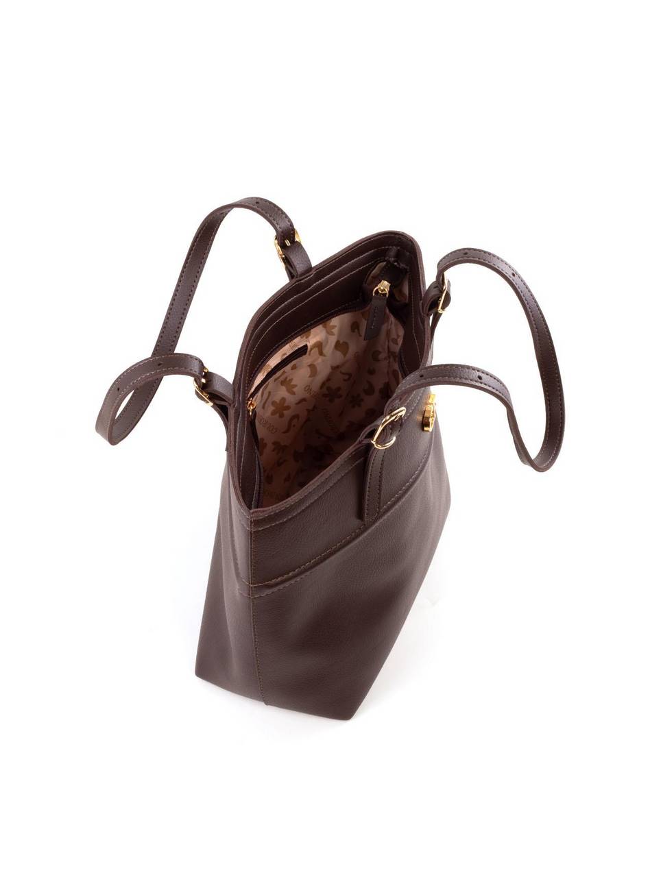 Bolsa Shopper Detalhe Costura e Alça Fivelas - Cacau BSI-6376 - CA