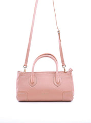 Bolsa Tote de Mão e Tiracolo Retangular com Detalhes de Costuras Nude BSI-5962 - NU