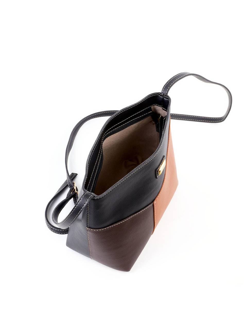 Bolsa Tote Transversal Retalhos - Preta BSI-6458 - PR