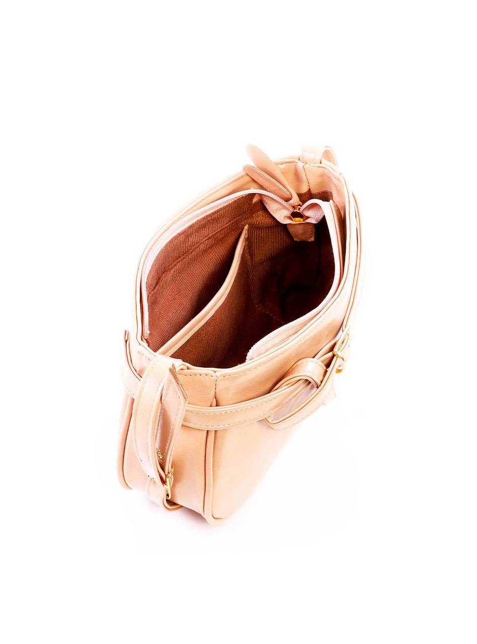Bolsa Baguette com Detalhe de Cinto - Nude BSI-6151 - NU
