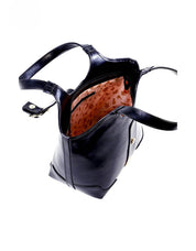 Bolsa Tote com Recorte e Maxi Fivela - Preta BSI-6360 - PR
