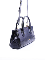 Bolsa Tote de Mão e Tiracolo Retangular com Detalhes de Costuras Preta BSI-5962 - PR