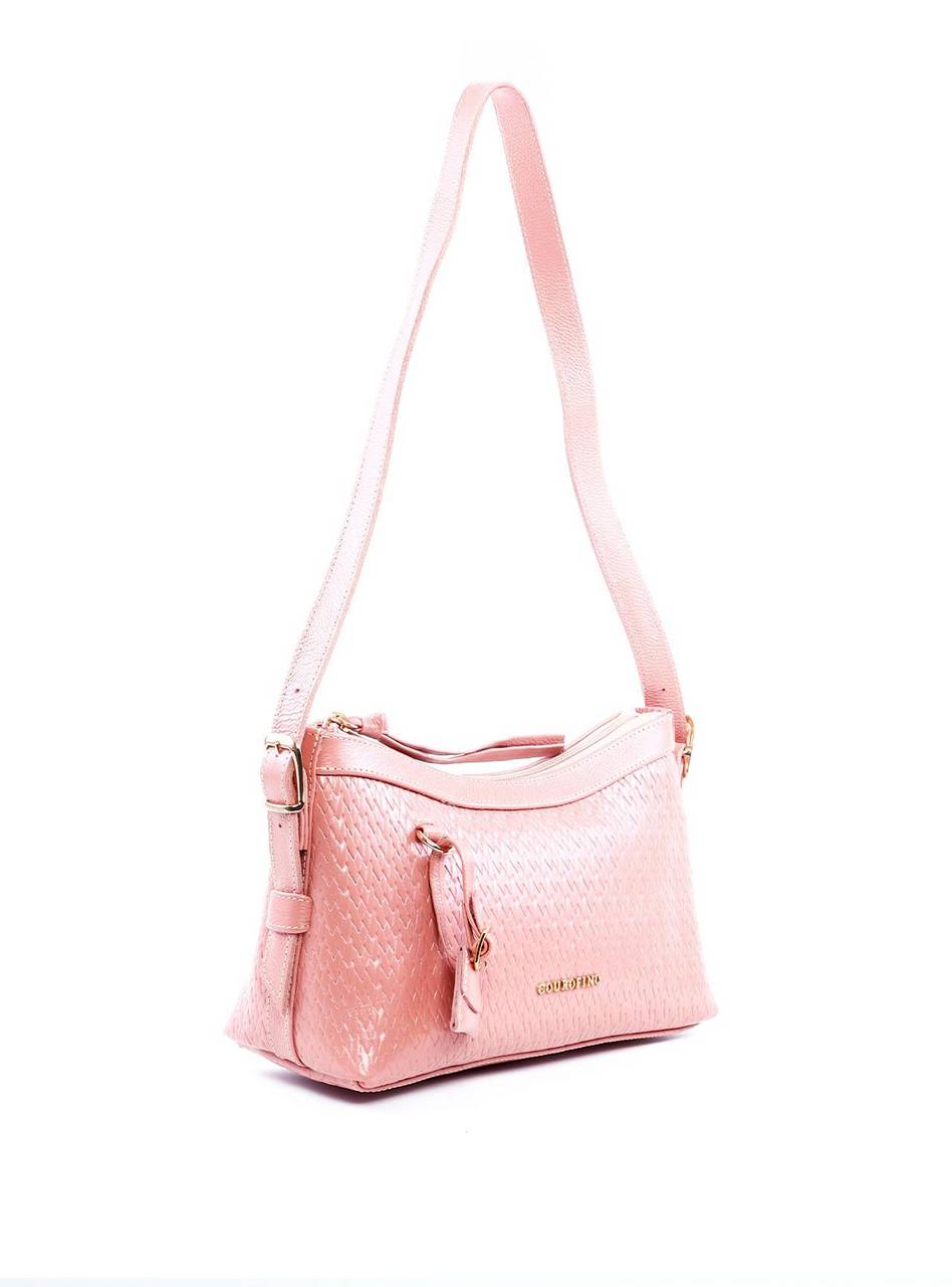Bolsa Baguette com Alça Dupla - Nude BSI-6250 - NU