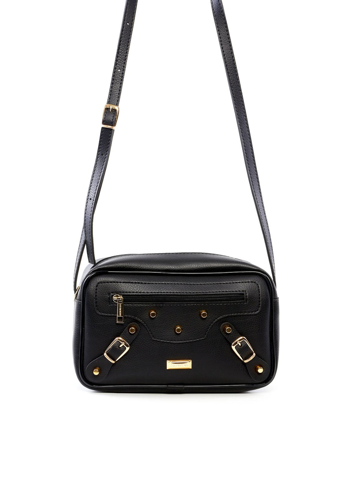 Bolsa bag Transversal Fivelas Preta BSI-5784 - PR