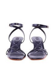 Sandália com Salto Fino e Recorte Geométrico - Preta SDI-11930 - PR