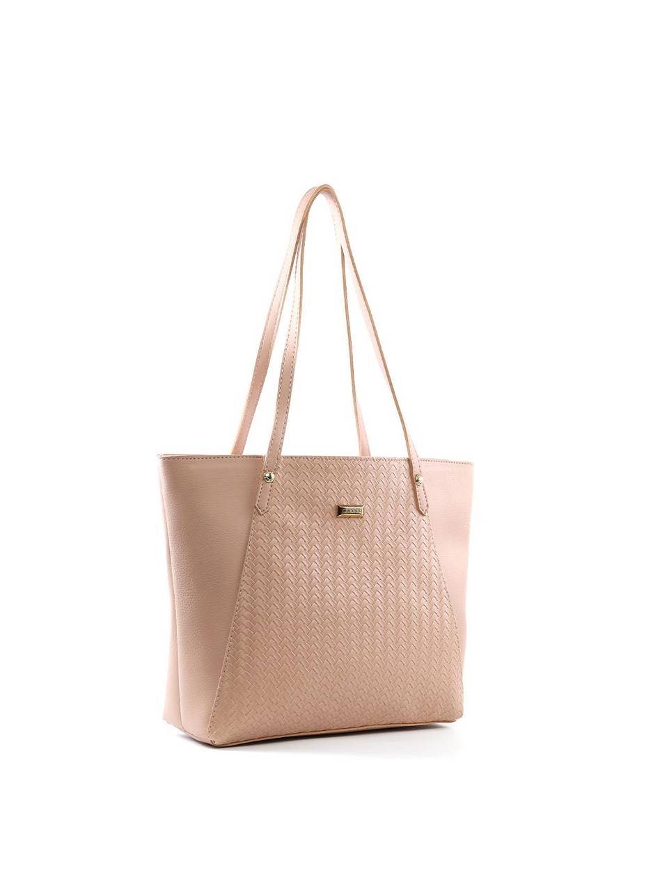 Bolsa Shopper com Detalhe de Tressê - Nude BSI-6407 - NU
