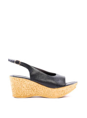 Sandália Plataforma com Recorte - Preta SDI-11948 - PR