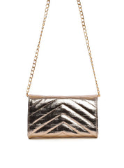 Bolsa Clutch Transversal em Matelassê - Ouro BSI-6424 - AU