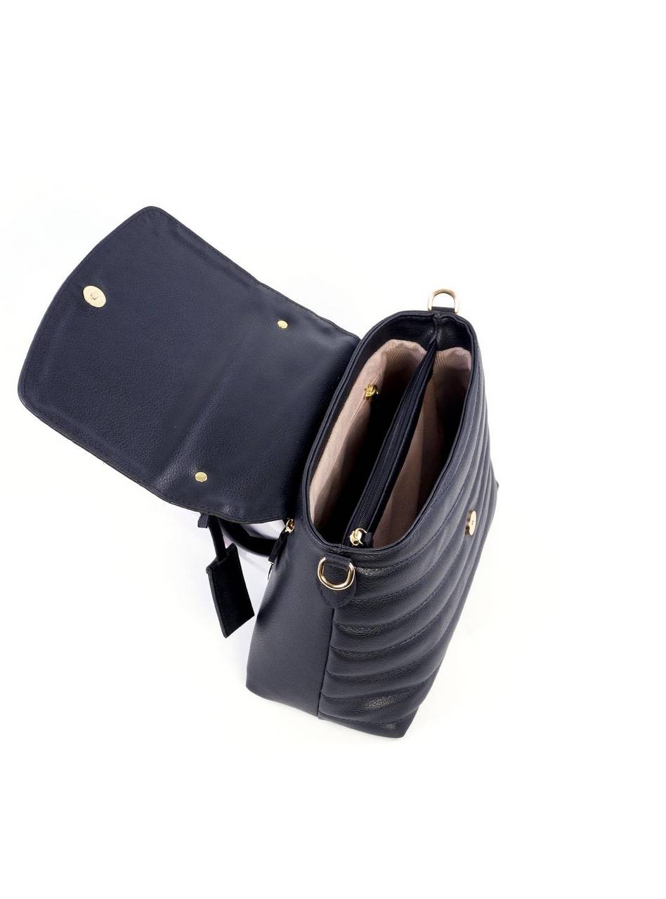 Bolsa Satchel em Matelasse com Bag Charm - Preta BSI-6216 - PR