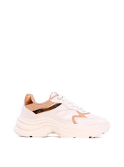 Tênis Chunky Feminino Branco com Detalhes em Nude e Marrom Claro SP- 11851 - NU