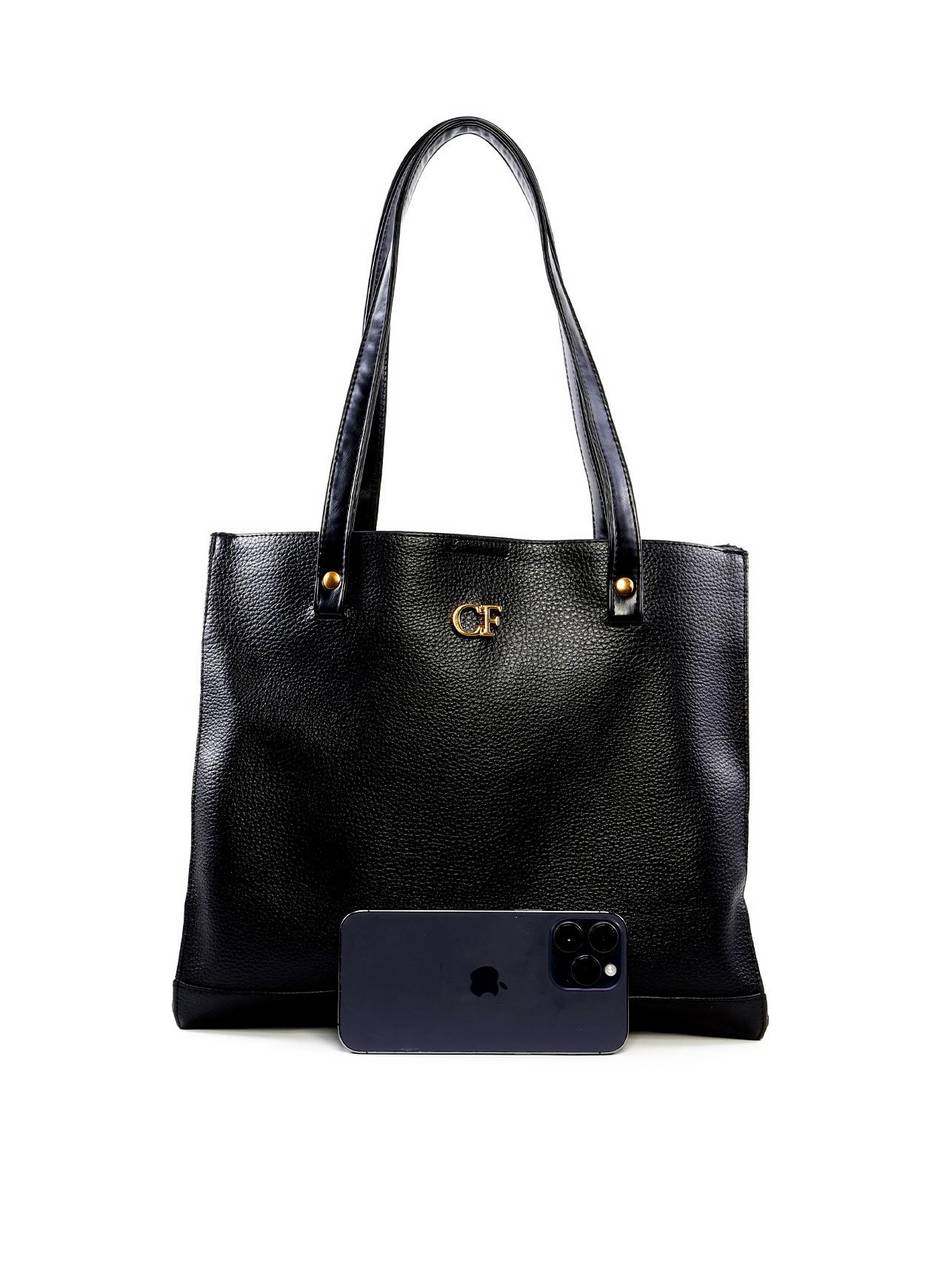 Bolsa Shopper Quadrada Três Divisórias - Preta BSI-6429 - PR