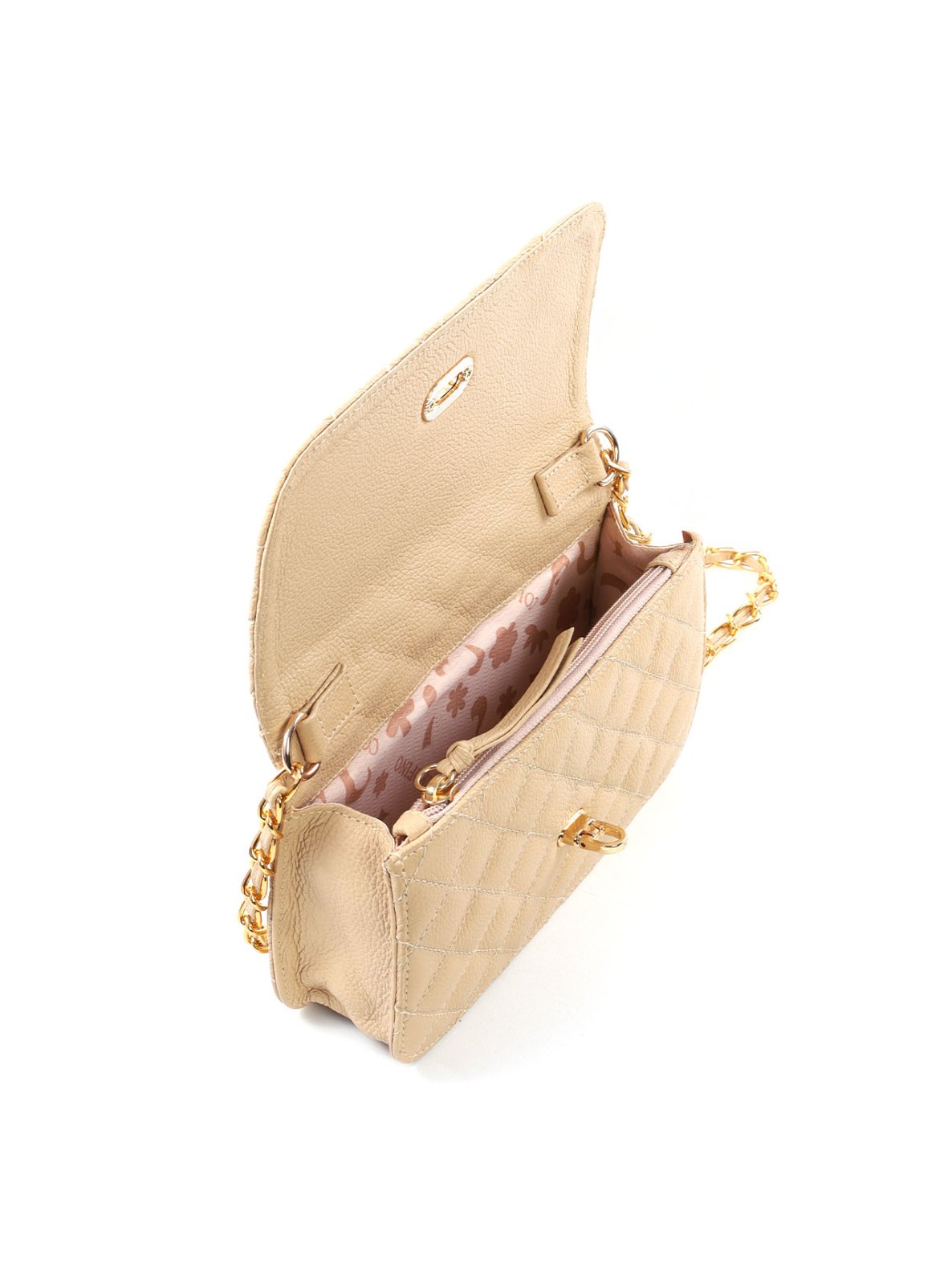Bolsa Transversal Pequena com Matelassê em Couro BSI-6542 - NU