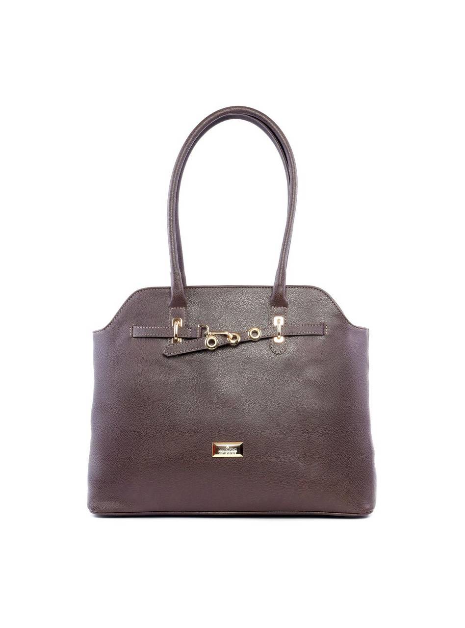 Bolsa com Detalhe de Cinto e Ilhós Frontal - Cacau BSI-6187 - CA