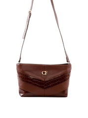 Bolsa Tote Transversal com Recortes em V - Cacau BSI-6435 - CA