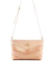 Bolsa Tote Transversal com Recortes em V - Nude BSI-6435 - NU