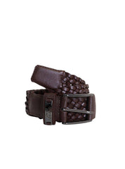 Cinto Masculino Casual Couro Trançado Cacau CTI-919 - CA