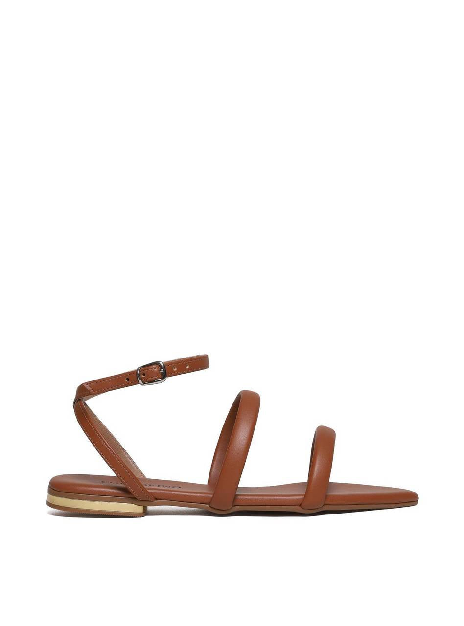 Sandália Rasteira Bico Fino com Tiras Meia Cana - Castor SDI-11688 - CS