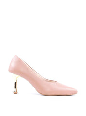 Scarpin Salto Cromado e Bico Fino - Nude SDI-11690 - NU