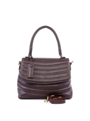 Bolsa Satchel em Matelasse com Bag Charm - Cacau BSI-6216 - CA