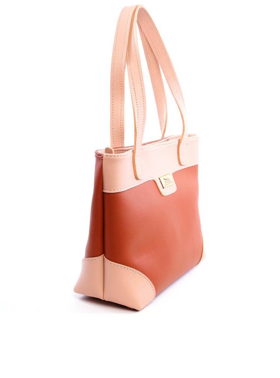 Bolsa Tote Costuras Laterais Bicolor - Castor BSI-6102 - CS