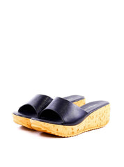 Tamanco Anabela com Tira Única - Preta SDI-11962 - PR